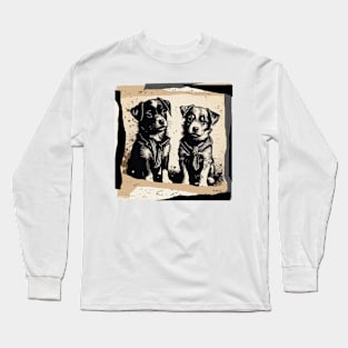 Vintage Canine Companions Long Sleeve T-Shirt